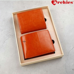 Archies Tan Wallet And Card Holder Gift Set