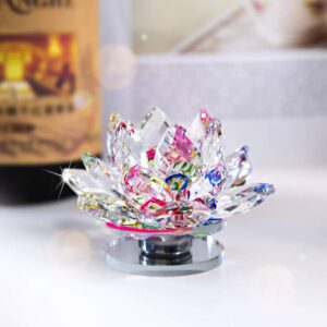 Multicolor Crystal Lotus – Decorative Showpiece