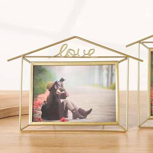 Golden Love Photo Frame