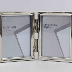Silver Plated Hinged Double Photo Frame