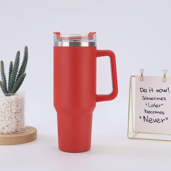 Red Insulated Tumbler with Handle