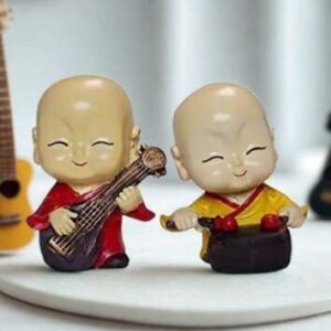 Mini Monk Musicians Showpiece Set